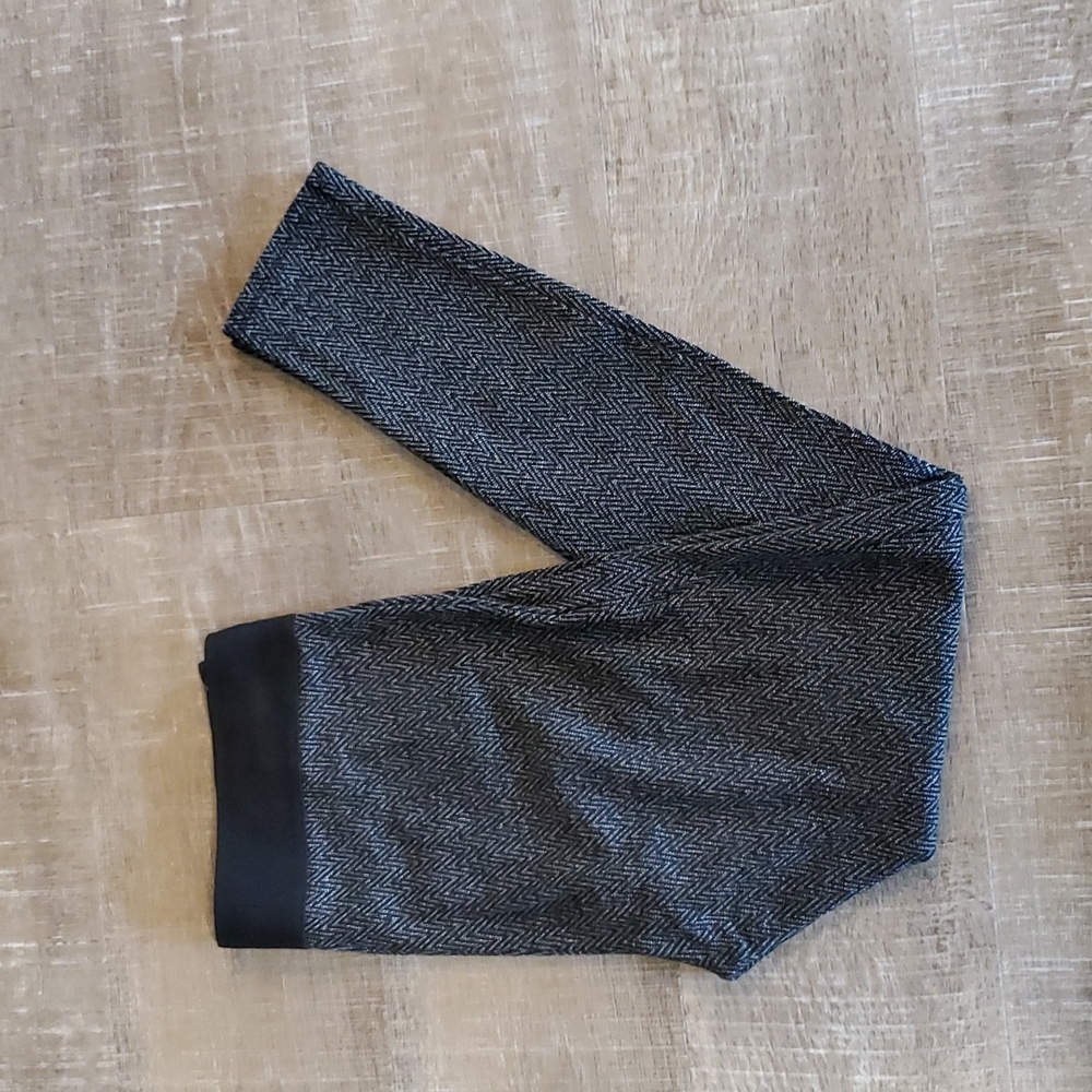 Ann Taylor, black and gray dressy leggings